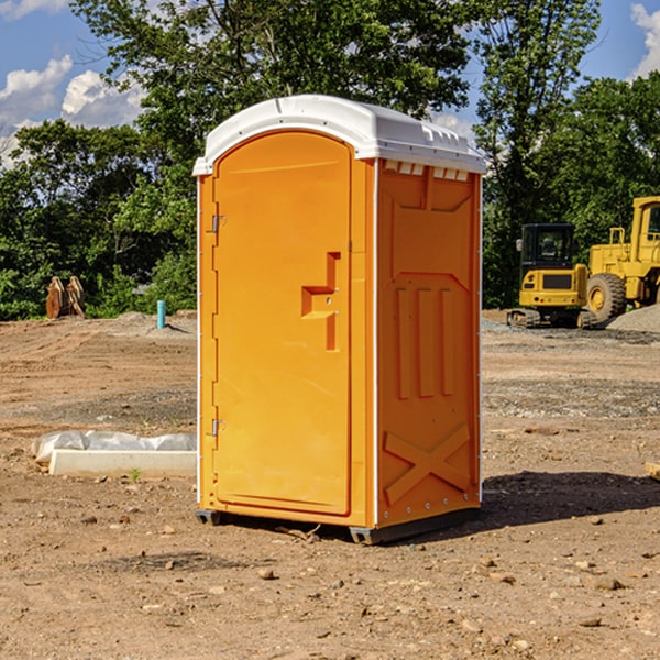 how often are the porta potties cleaned and serviced during a rental period in Volinia MI